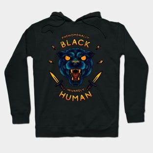 Phenomenally Black Inwardly Human | Black Panther Party | Black Owned BLM Black Lives Matter| Black Panthers |Tattoo Style Logo Hoodie